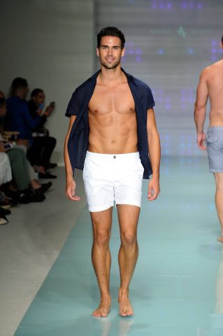 MIAMI BEACH, FL - JULY 14:  A model walks the runway at Argyle Grant Runway Show during Art Hearts Fashion Miami Swim Week Presented by AIDS Healthcare Foundation at Collins Park on July 14, 2016 in Miami Beach, Florida.  (Photo by Arun Nevader/Getty Images for Art Hearts Fashion)