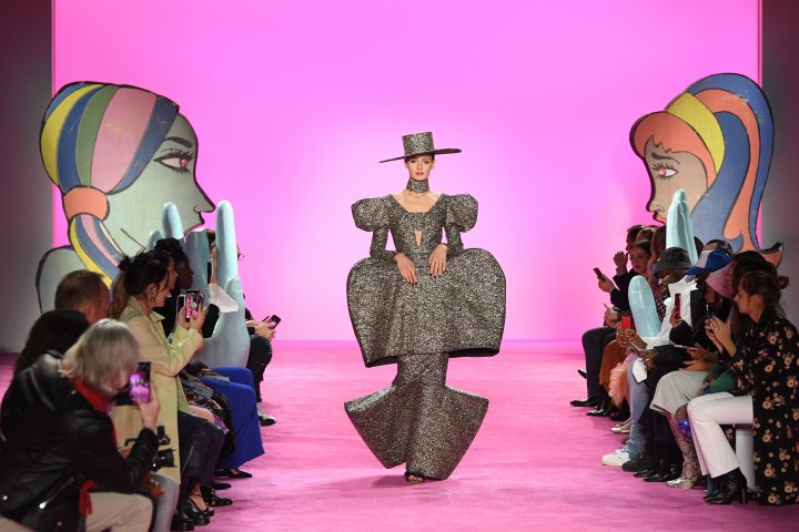 NEW YORK, NEW YORK - FEBRUARY 06: A model walks the runway for Christian Siriano during New York Fashion Week: The Shows at Gallery I at Spring Studios on February 06, 2020 in New York City. (Photo by Dia Dipasupil/Getty Images for NYFW: The Shows)